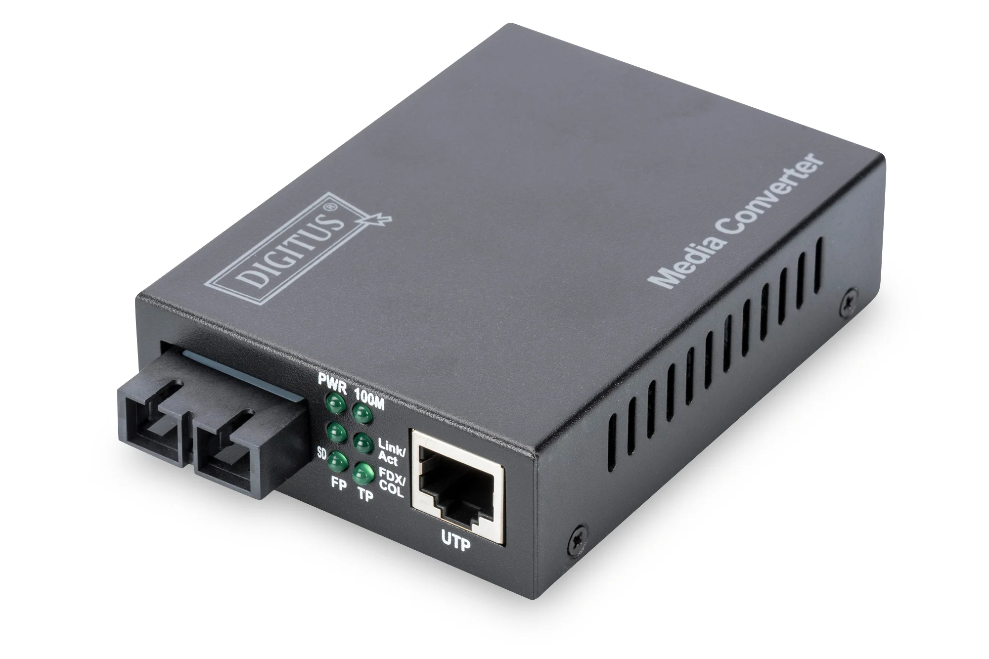 DIGITUS Fast Ethernet Medienkonverter, RJ45/SC, Multimode, schwarz (EAN: 4016032293095)