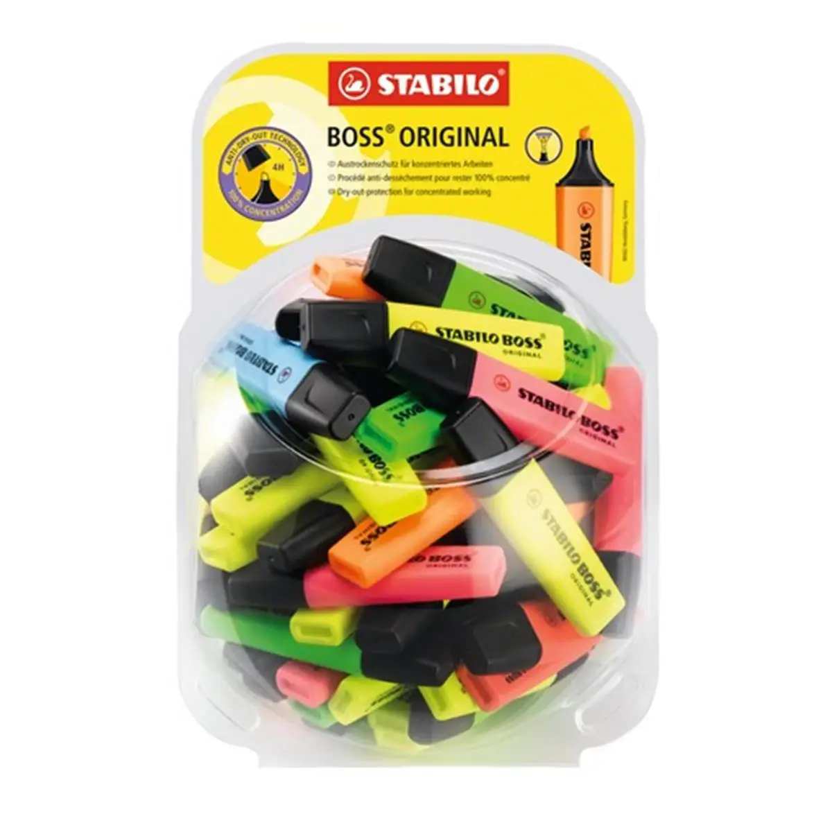 STABILO Textmarker BOSS ORIGINAL, 60er Bonbonglas (EAN: 4006381421584)