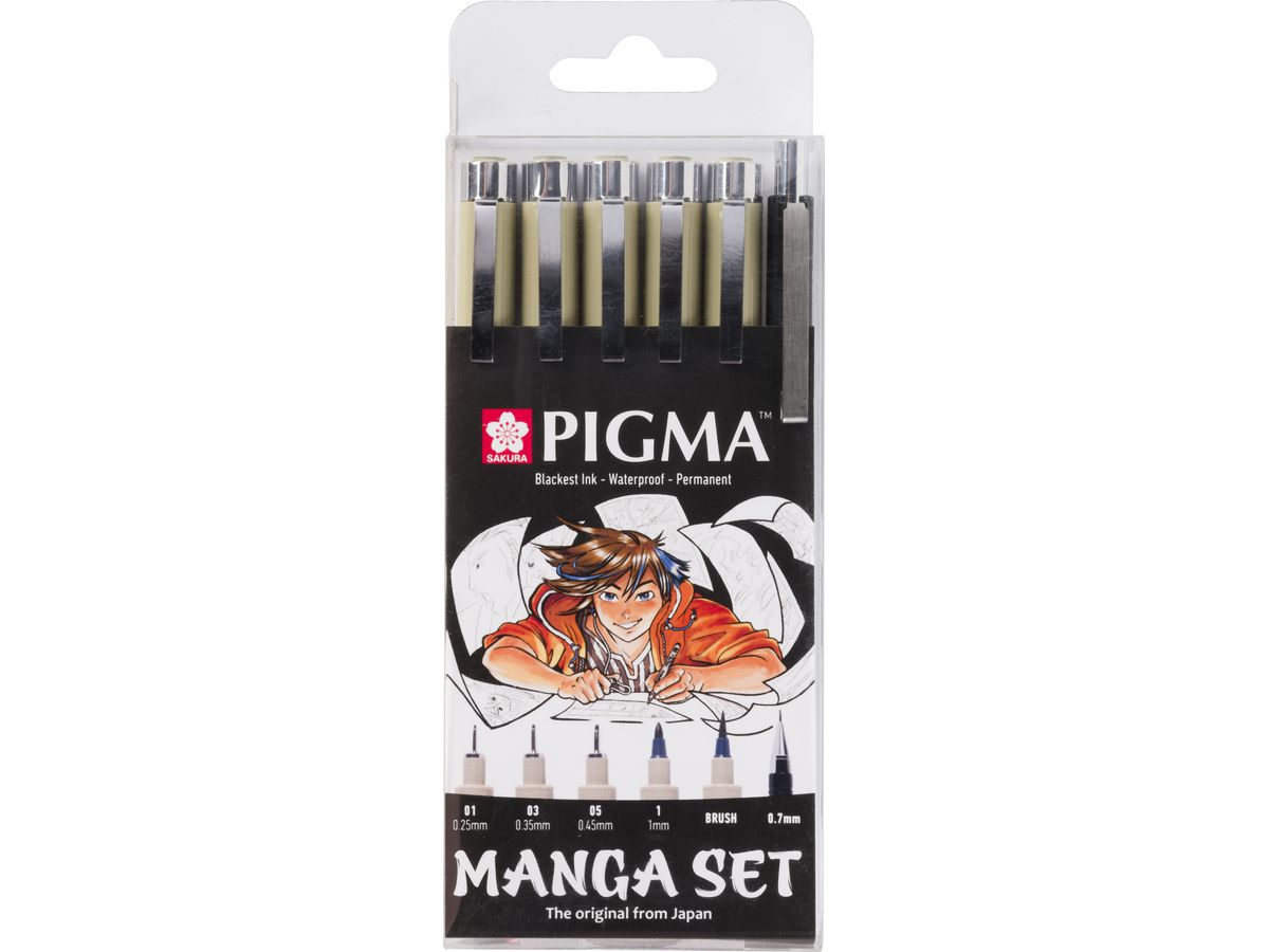 SAKURA Manga-Set PIGMA, 6er Etui (EAN: 8712079397609)