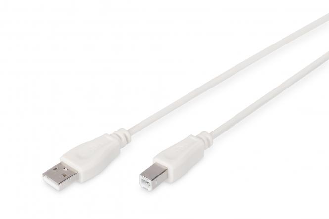 DIGITUS USB 2.0 Anschlusskabel, USB-A - USB-B Stecker, 1,8 m (EAN: 4016032282624)
