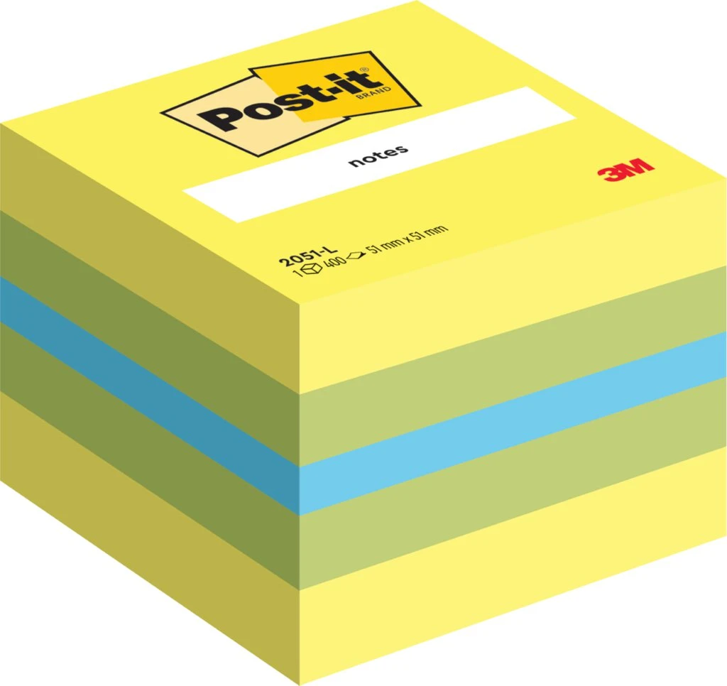 Post-it Haftnotiz-Würfel notes Mini, 51 x 51 mm, mehrfarbig (EAN: 4001895853814)