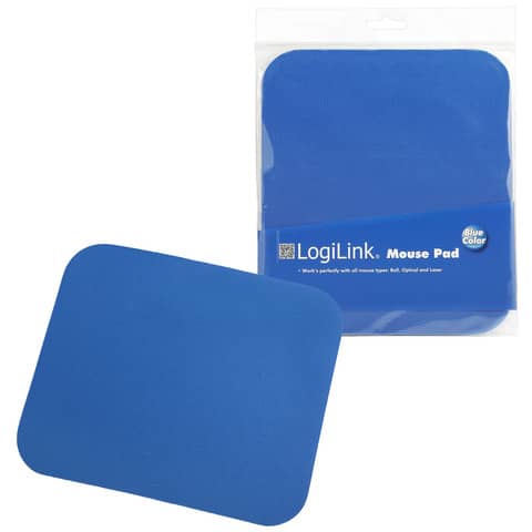 LogiLink Maus Pad, Maße: (B)250 x (T)220 mm, blau (EAN: 4052792002690)