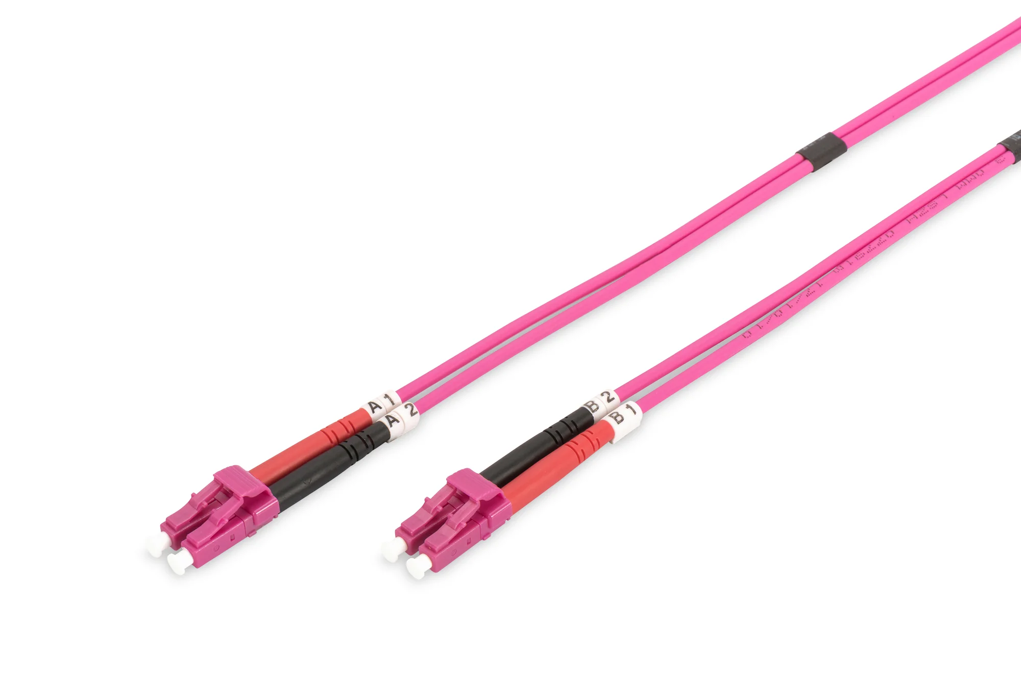 DIGITUS LWL Patchkabel,  LC-Duplex - LC-Duplex, OM4, 3,0 m, erikaviolett (RAL 4003) (EAN: 4016032308812)