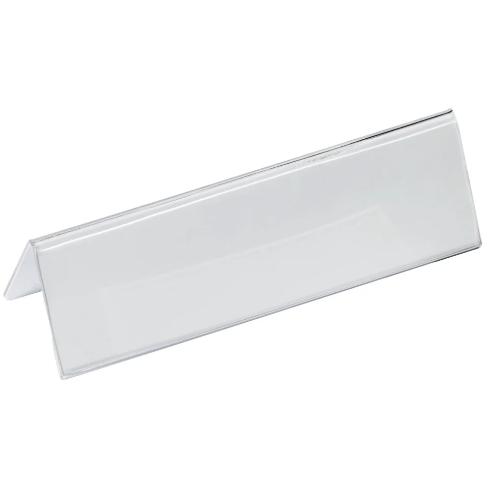 DURABLE Tisch-Namensschild, Dach-Form, aus Acryl, transparent (EAN: 4005546803951)