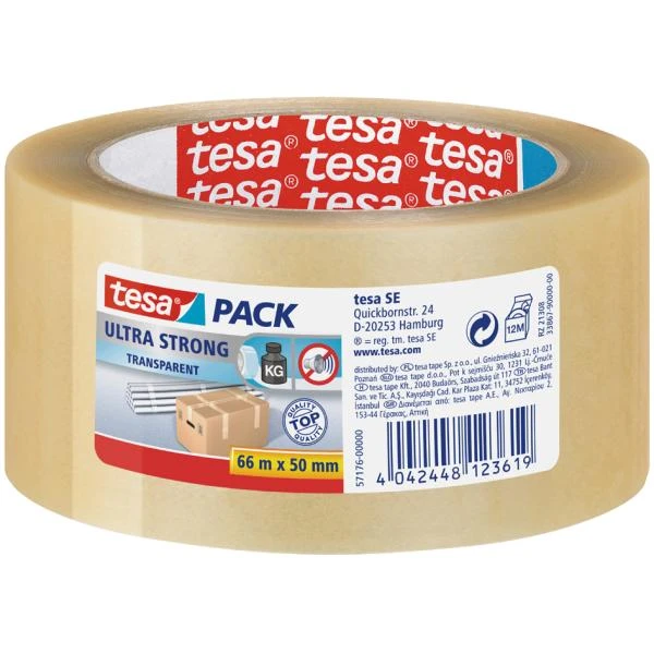 tesapack Verpackungsklebeband ULTRA STRONG, 50 mm x 66 m (EAN: 4042448123626)