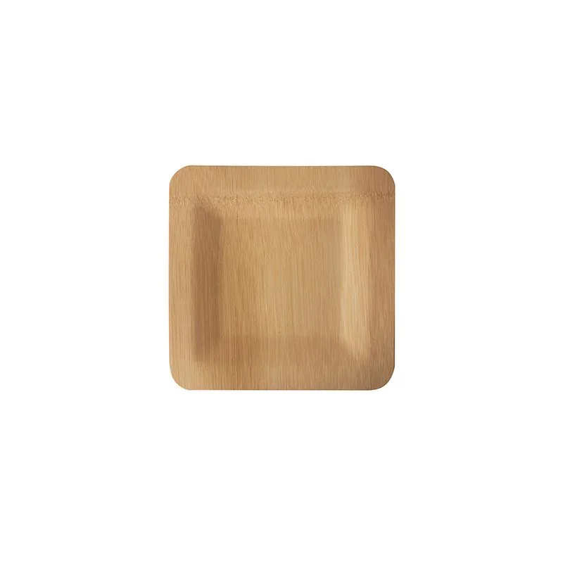 PAPSTAR Bambus-Teller "pure", eckig, 180 x 180 mm, 10er (EAN: 4002911880364)