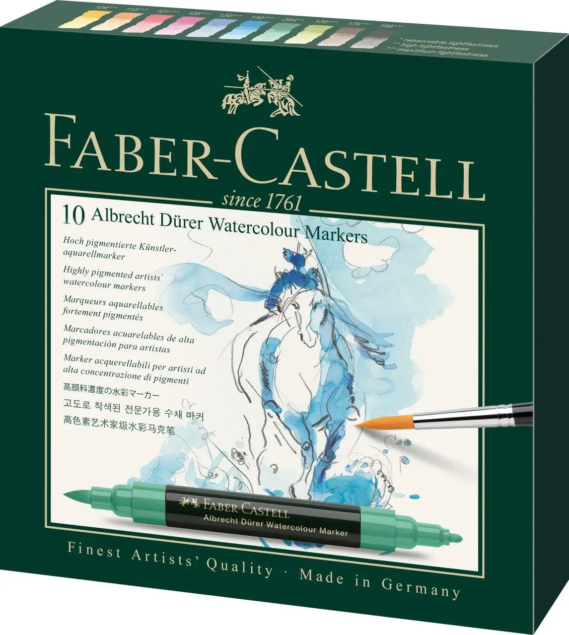 FABER-CASTELL Aquarellmarker ALBRECHT DÜRER, 10er Etui (EAN: 4005401603108)