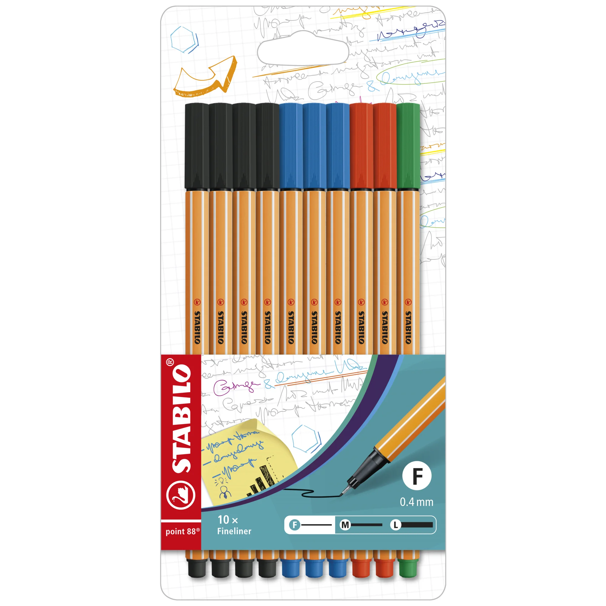 STABILO Fineliner point 88, 10er Office-Etui (EAN: 4006381186384)