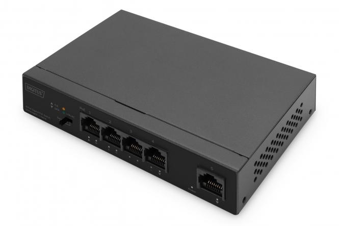 DIGITUS Gigabit Ethernet PoE Switch 4-Port + 1 Port Uplink (EAN: 4016032484974)