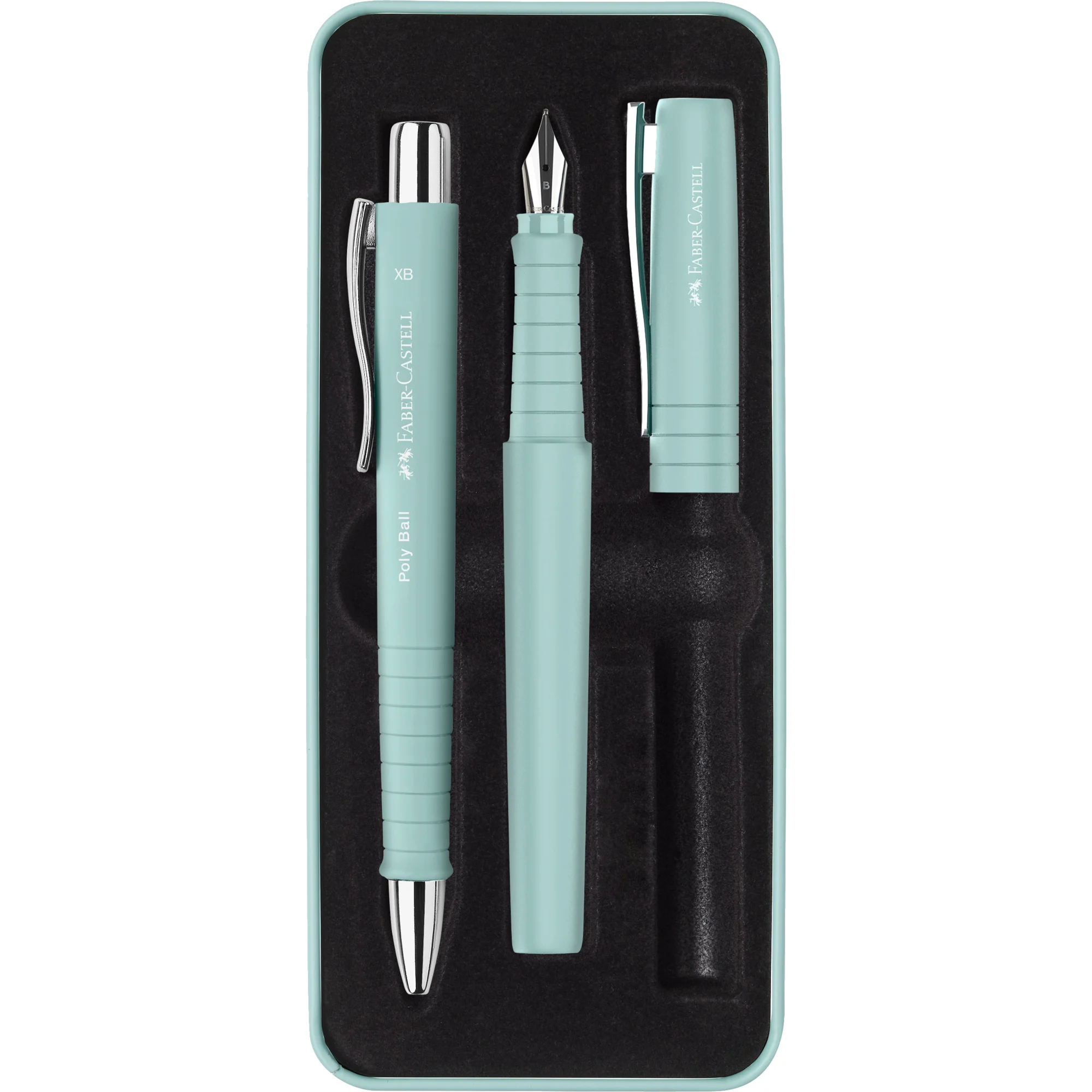 FABER-CASTELL Schreibgeräte-Set POLY BALL/PEN, caribic blue (EAN: 4005402410538)