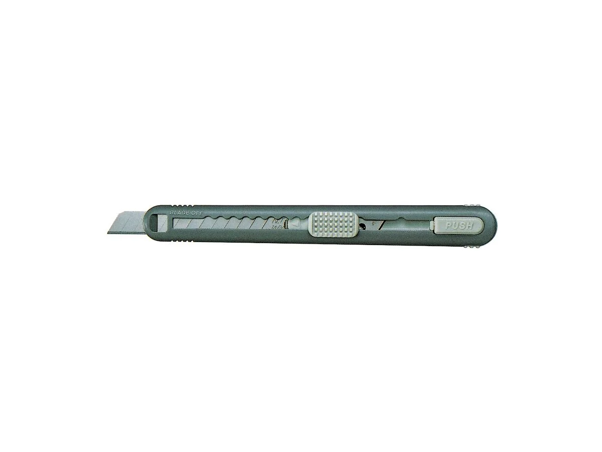 NT Cutter A-551P, Kunststoffcutter mit Klingenmagazin, dunkelgrau (EAN: 4904011010200)