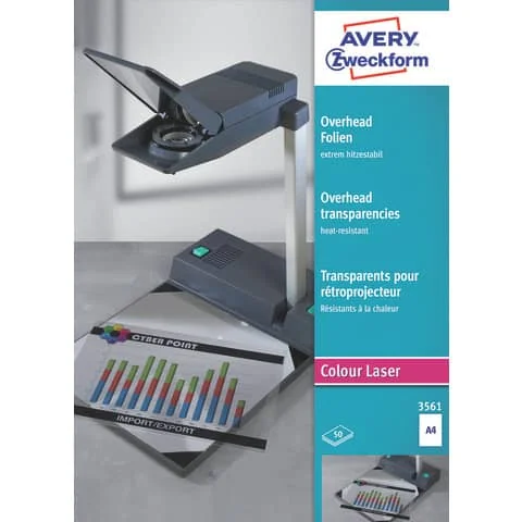 AVERY Zweckform OHP-Folien, A4, klar, extrem hitzestabil (EAN: 4004182035610)