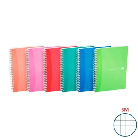 Oxford Spiralbuch "My Colours", DIN A5, kariert, 90 Blatt, farbig sortiert (EAN: 3020120029337)