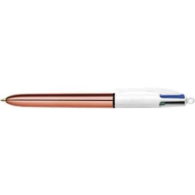 BIC Druckkugelschreiber 4 Colours Shine, 0,32 mm, rosegold (EAN: 3086123636910)