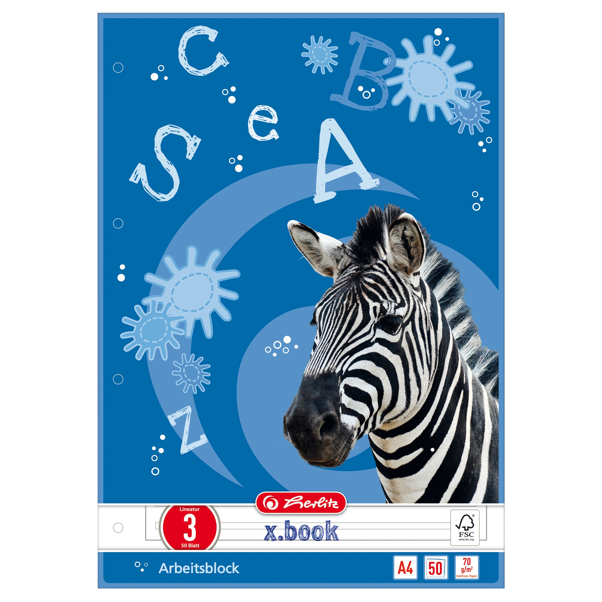herlitz Arbeitsblock x.book, DIN A4, Lineatur 3 (EAN: 4008110215037)