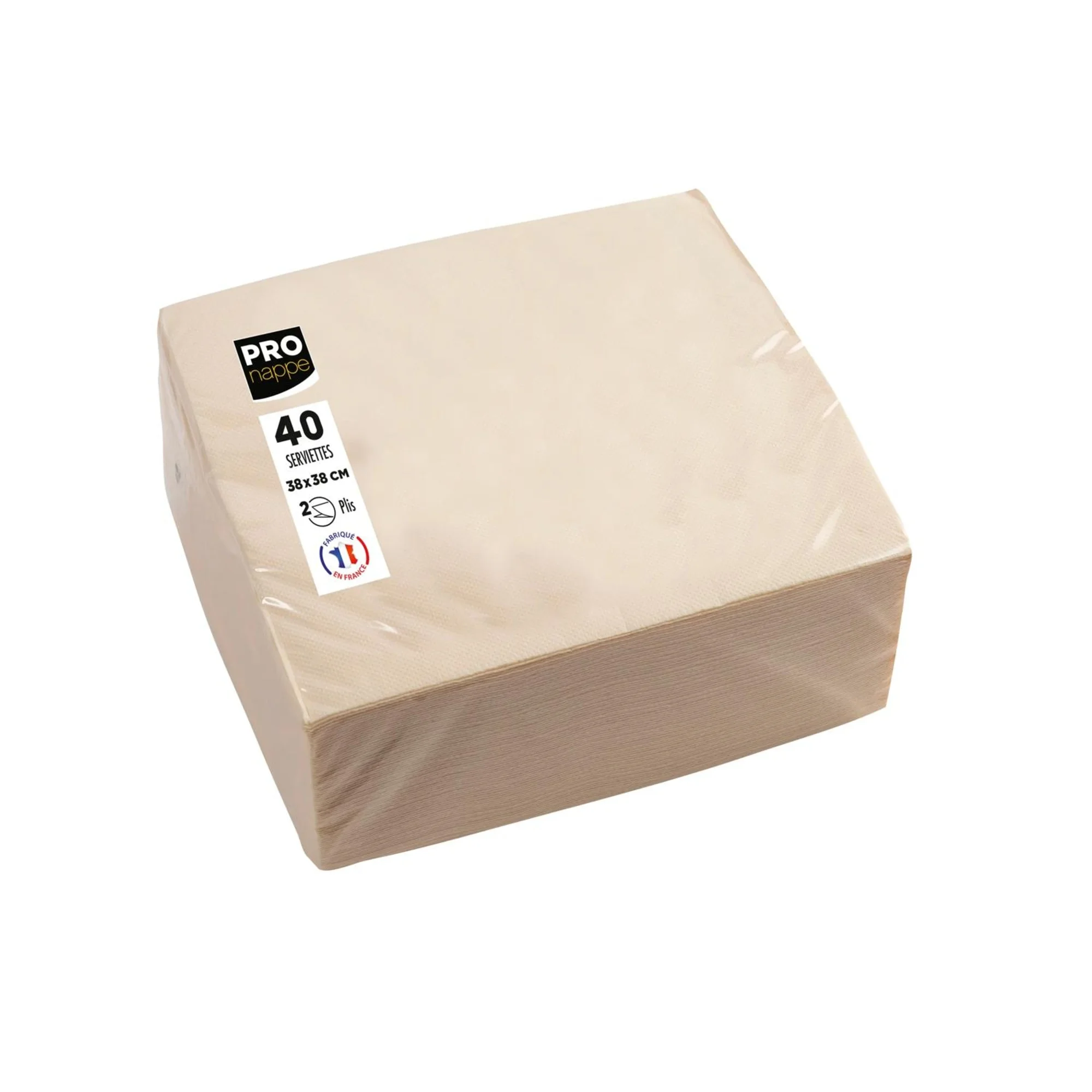 PROnappe Dinner-Servietten, 380 x 380 mm, elfenbein (EAN: 3281516238027)