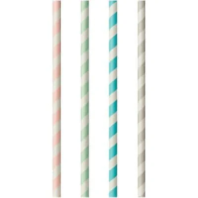 PAPSTAR Papier-Trinkhalm "Stripes", 200 mm, farbig sortiert (EAN: 4002911870112)