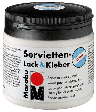 Marabu Servietten-Lack & Kleber, matt, 500 ml, Dose, farblos (EAN: 4007751093493)
