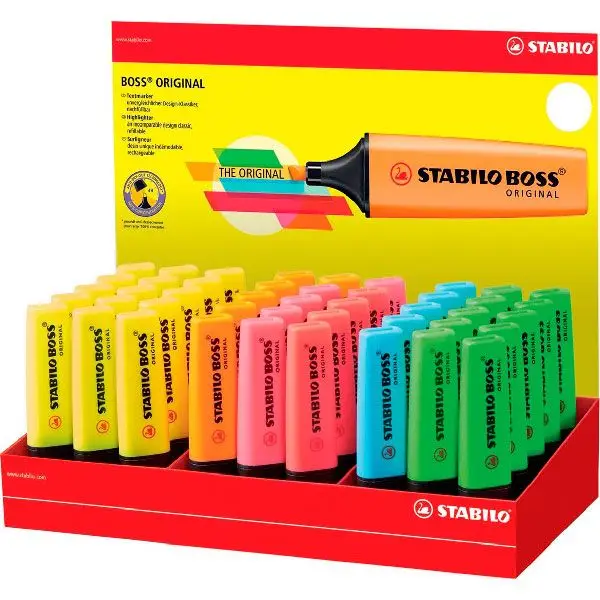 STABILO Textmarker BOSS ORIGINAL, 45er Karton-Display (EAN: 4006381516181)