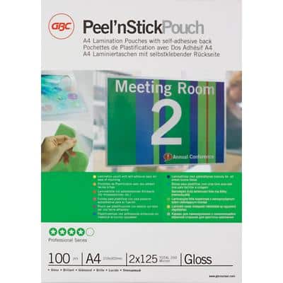 GBC Laminierfolientasche Peel'nStickPouch, DIN A4, 250 mic (EAN: 0033816067394)