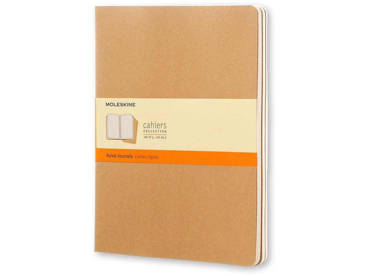 MOLESKINE Notizheft Cahier, XL, liniert, Karton, braun, packpapierbraun (EAN: 9788883705045)