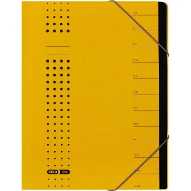 ELBA chic-Ordnungsmappe, A4 gelb, Fächer 1-12, Karton (EAN: 4002030421059)