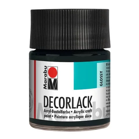 Marabu Acryllack "Decorlack", schwarz, 50 ml, im Glas (EAN: 4007751098085)