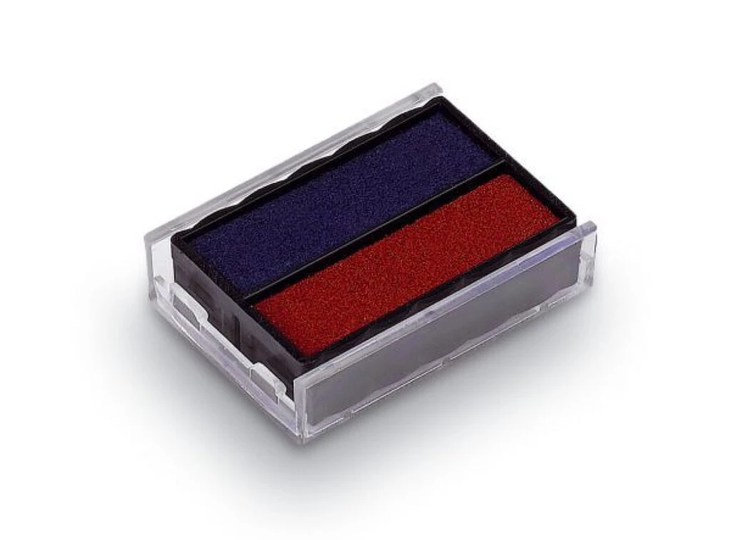 trodat Ersatzstempelkissen 6/4850/2, blau/rot, Doppelpack (EAN: 9008056810261)