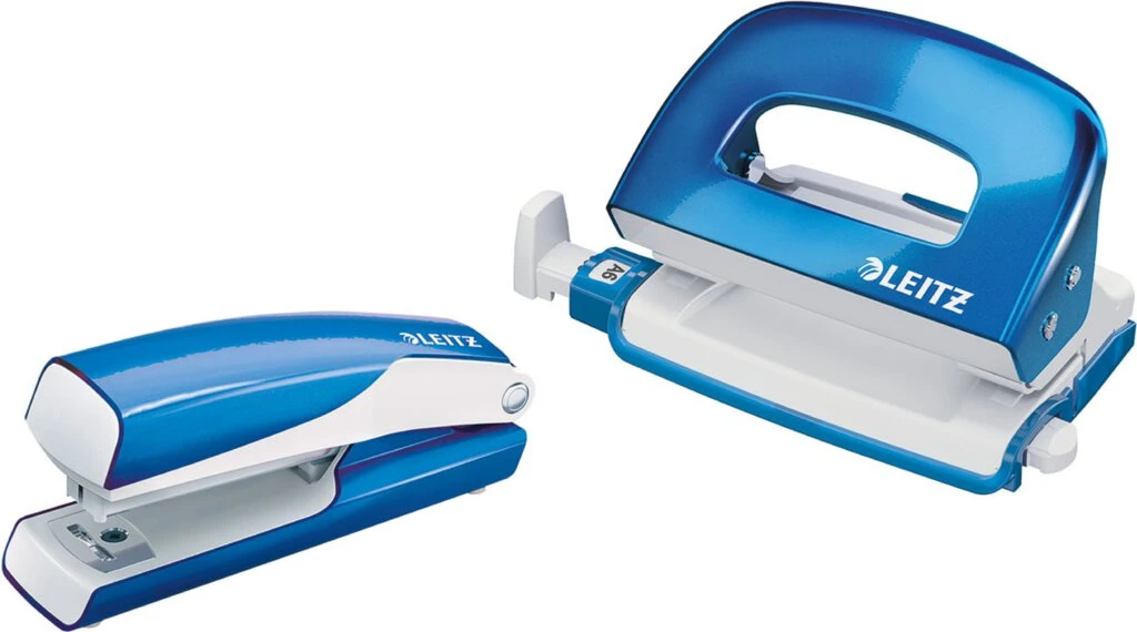 LEITZ Heftgerät- & Locher-Set Mini NeXXt WOW, blau (EAN: 4002432100804)
