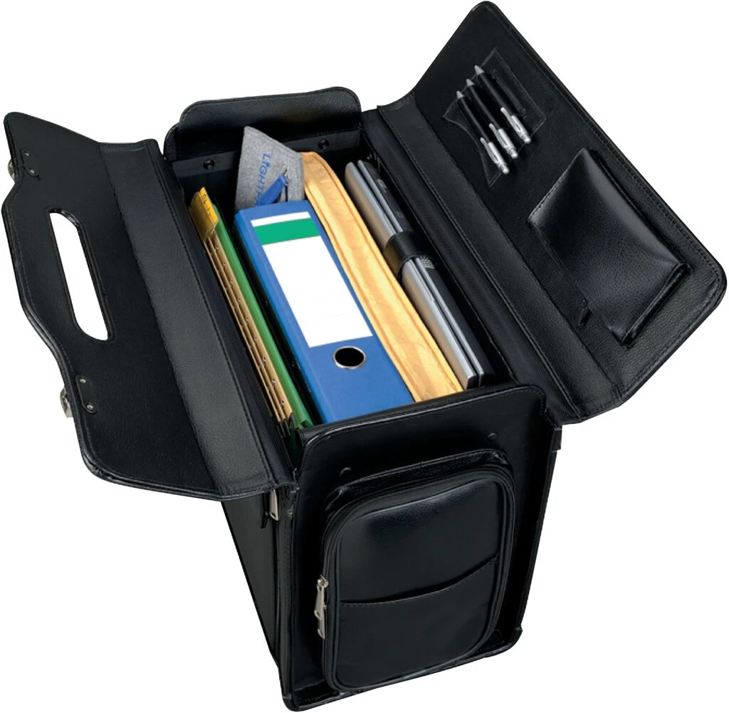 Alassio Pilotenkoffer "VERONA", Leder, schwarz (EAN: 4021068450572)