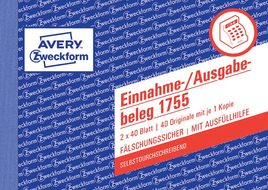 AVERY Zweckform Formularbuch "Einnahme-/Ausgabebeleg", SD (EAN: 4004182017555)