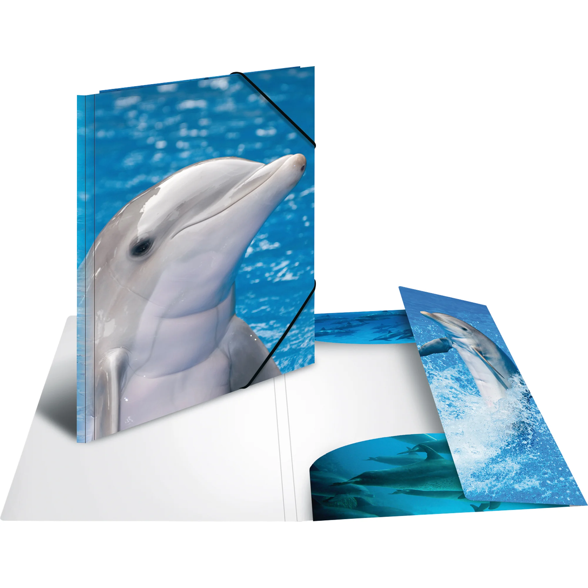 HERMA Eckspannermappe "Delfine", aus PP, DIN A3 (EAN: 4008705071468)