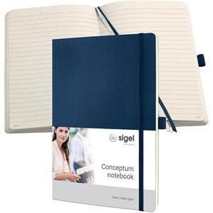 sigel Notizbuch Conceptum, DIN A4, liniert, blau (EAN: 4004360836589)