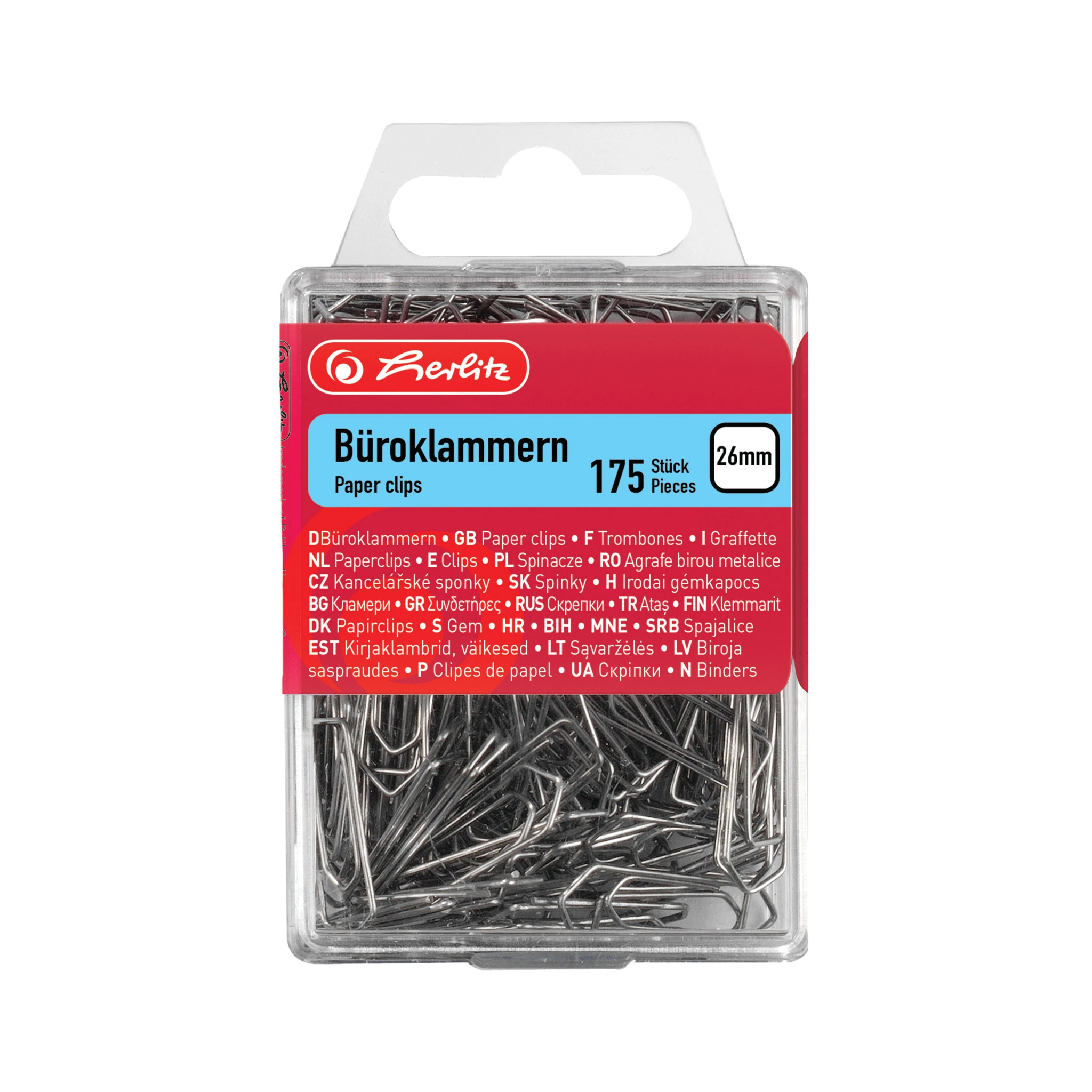 herlitz Büroklammern, aus Metall, verzinkt, 26 mm (EAN: 4008118760805)