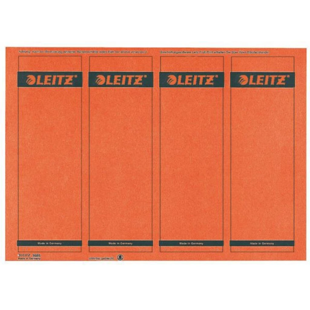 LEITZ Ordnerrücken-Etikett, 61 x 192 mm, kurz, breit, rot (EAN: 4002432332663)
