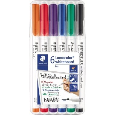 STAEDTLER Lumocolor Whiteboard-Marker 301, 6er Etui (EAN: 4007817044650)