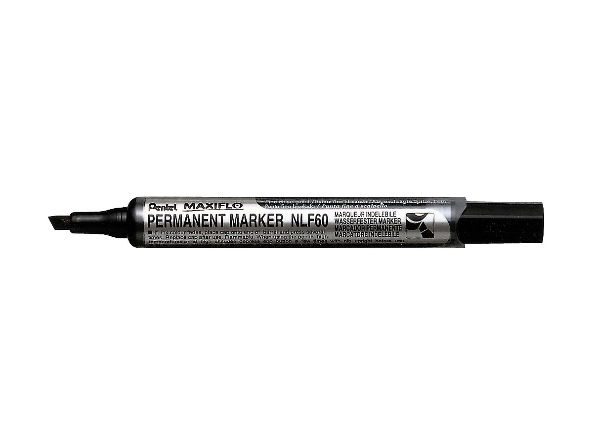 Pentel Permanent-Marker MAXIFLO NLF60, schwarz (EAN: 3474375060018)