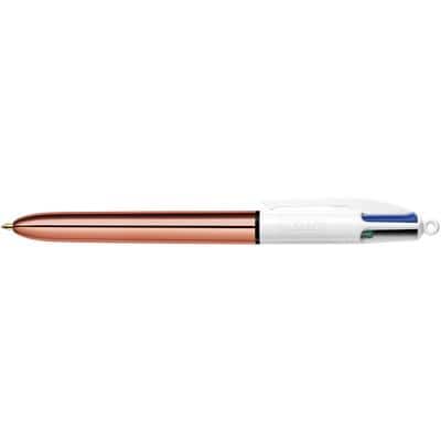 BIC Druckkugelschreiber 4 Colours Shine, 0,32 mm, rosegold (EAN: 3086123636910)