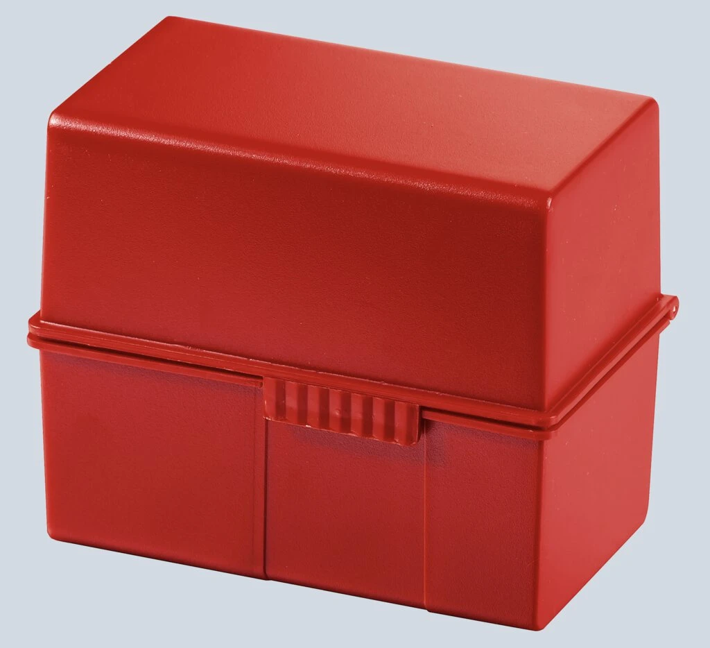 HAN Karteikasten, Polystyrol, A6 quer, rot, unbestückt (EAN: 4012473976177)