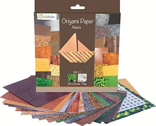 My Mandarine Origami-Faltblätter "Papier Natur", sortiert (EAN: 3065500525030)