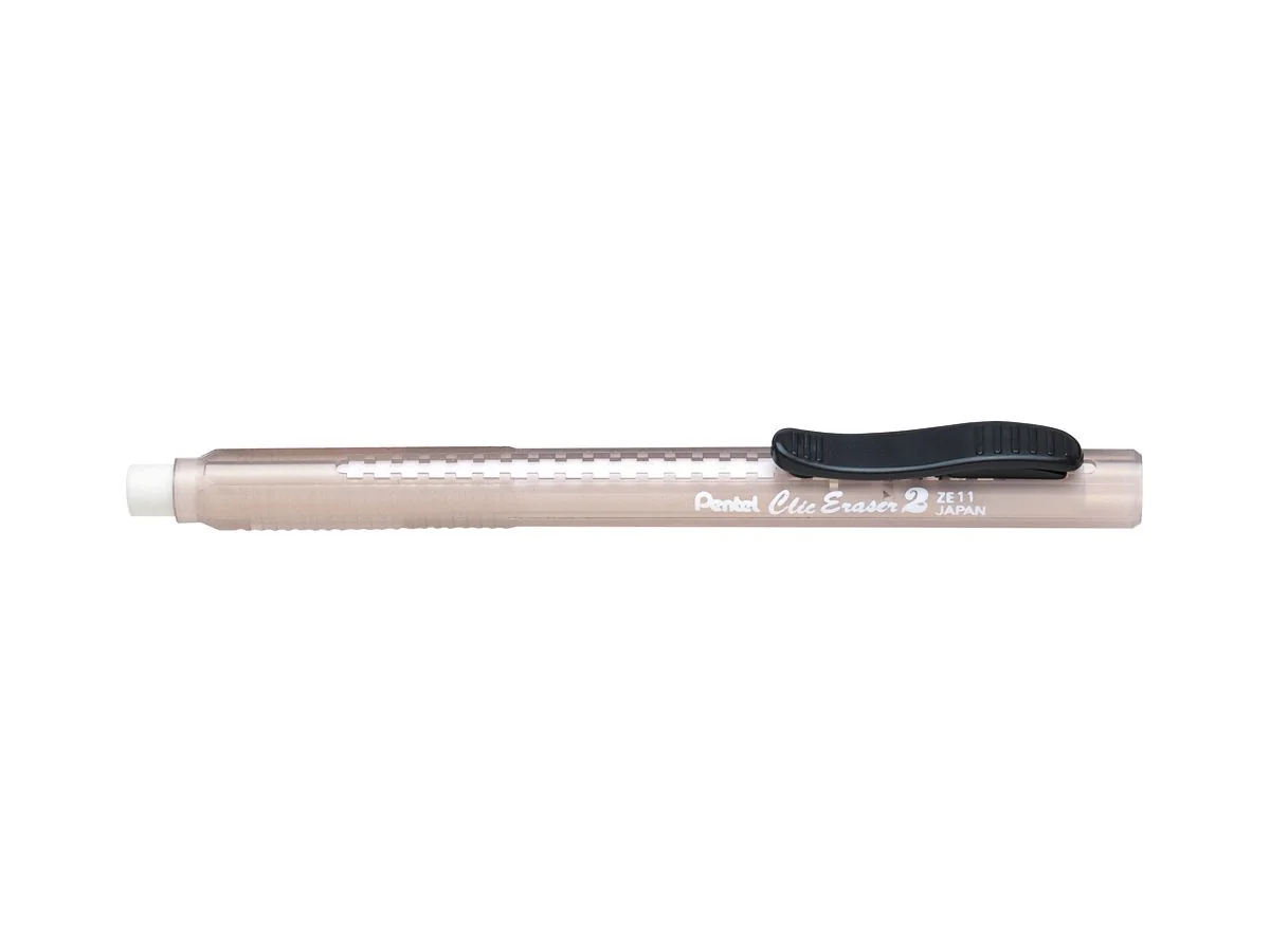 Pentel Radierstift ClicEraser2 ZE11T, schwarz-transparent (EAN: 3474374110011)