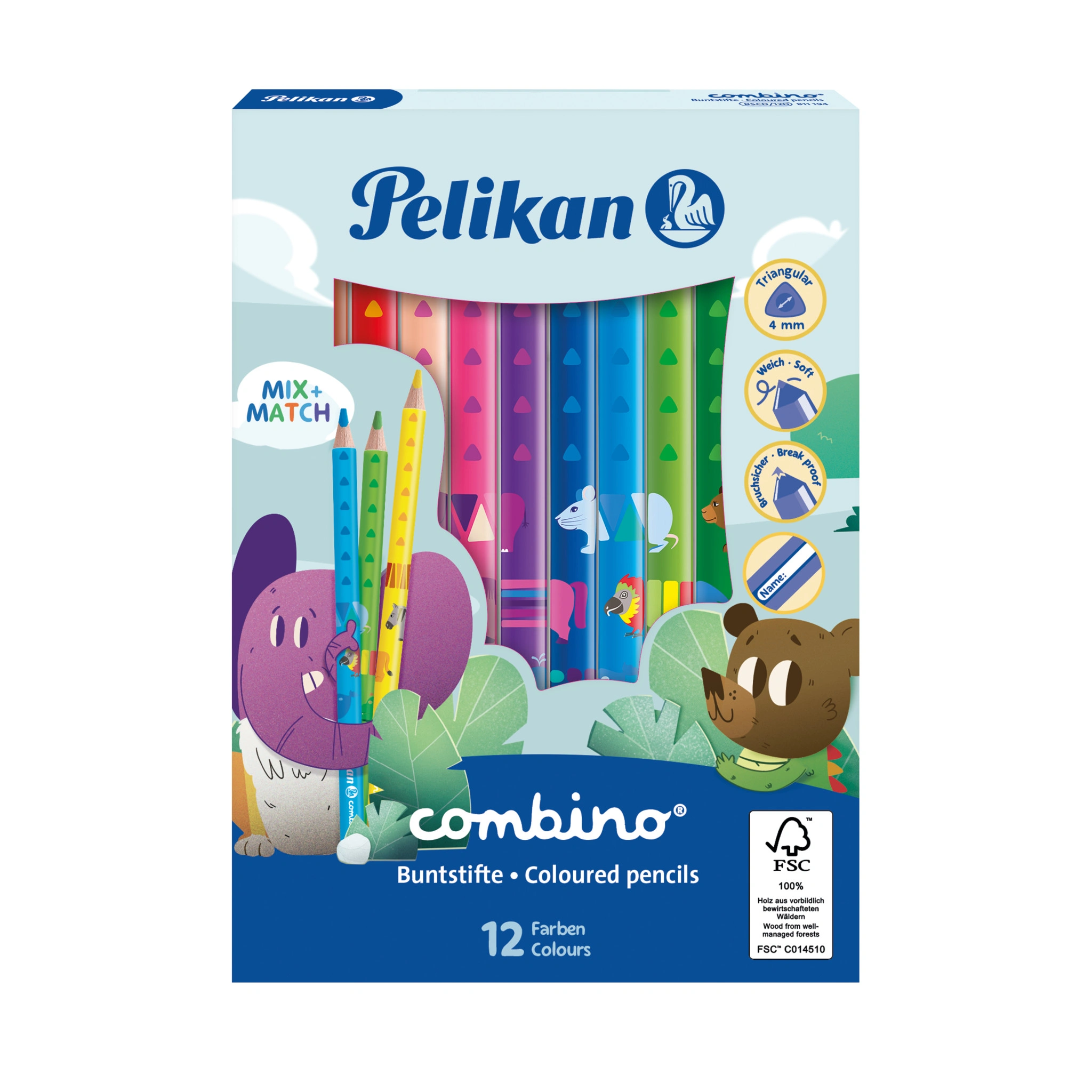 Pelikan Dreikant-Buntstifte combino, 12er Kartonetui (EAN: 4012700811196)