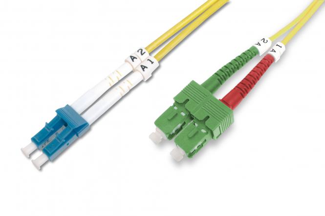 DIGITUS LWL Patchkabel, LC-Duplex - SC-Duplex, OS2, 3,0 m (EAN: 4016032309284)