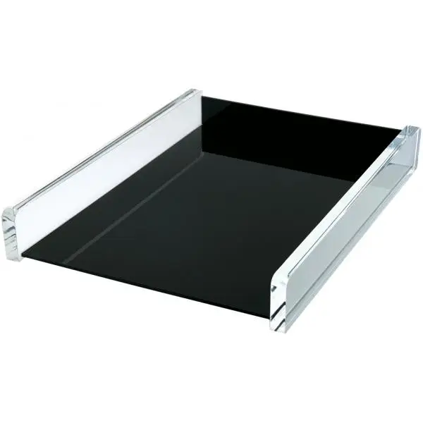 WEDO Briefablage "acryl exklusiv", DIN A4, glasklar/schwarz (EAN: 4003801796437)