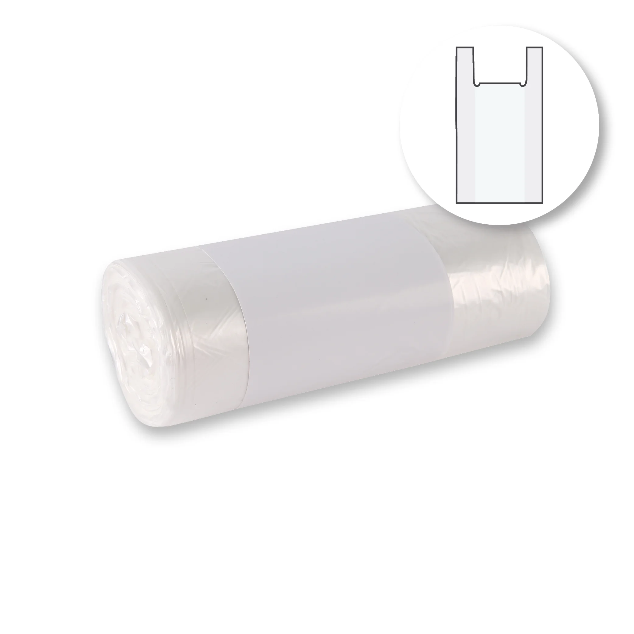 HYGOCLEAN HDPE-Mülleimerbeutel mit Tragegriff, 25 Liter, transparent (EAN: 4015544709360)