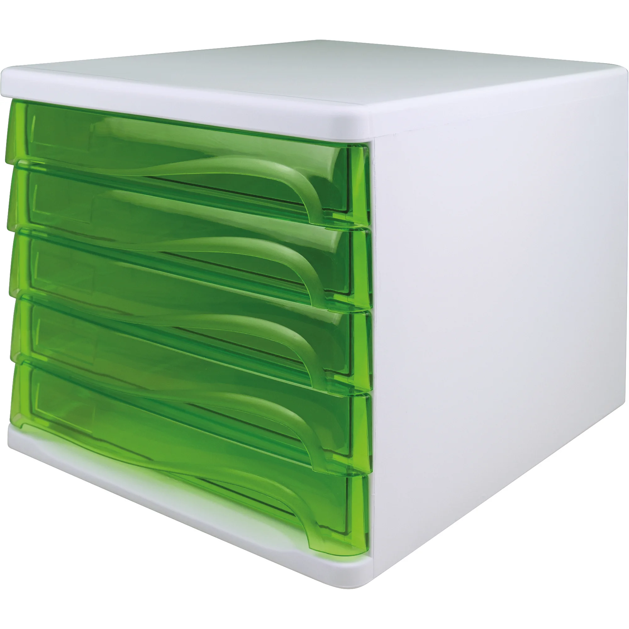helit Schubladenbox "the wave", 5 Schübe, weiß/grün- (EAN: 4012086079814)