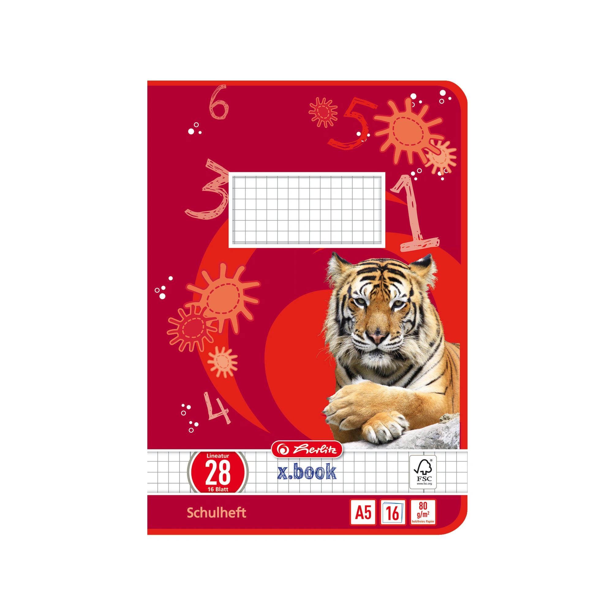 herlitz Schulheft x.book, DIN A5, Lineatur 28 / kariert (EAN: 4008110475639)