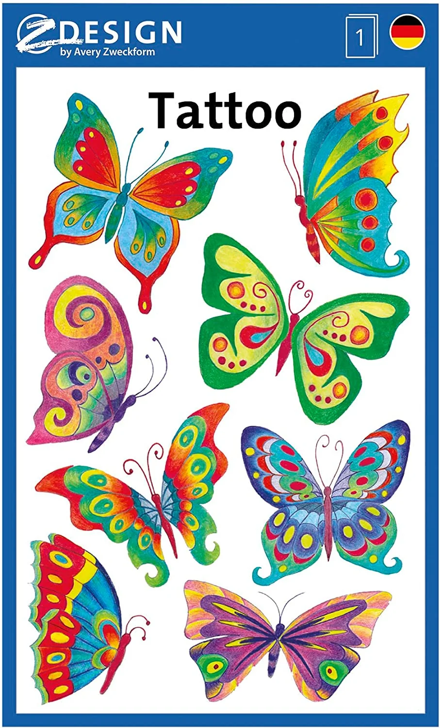 ZDesign KIDS Kinder-Tattoos "Schmetterling" (EAN: 4004182567425)