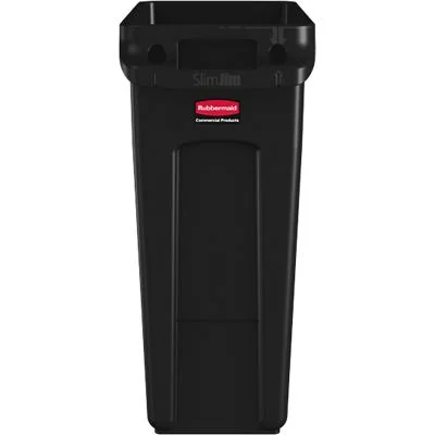 Rubbermaid Abfallbehälter Slim Jim mit Lüftungskanälen, schwarz (EAN: 0086876227840)