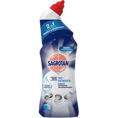 SAGROTAN 2-in-1 WC-Reiniger "Ozeanfrische", 750 ml Flasche (EAN: 4251758404121)